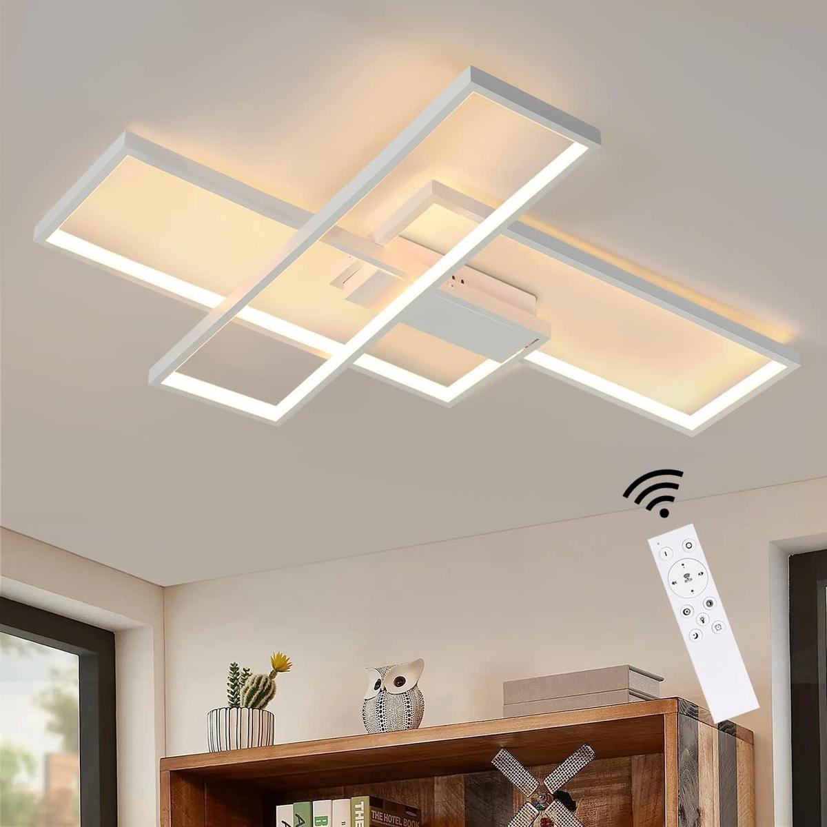 LED-DECKENLEUCHTE Sylvanas 65/47/7.5cm - Weiß, Metall (65/47/7.5cm) - ZMH