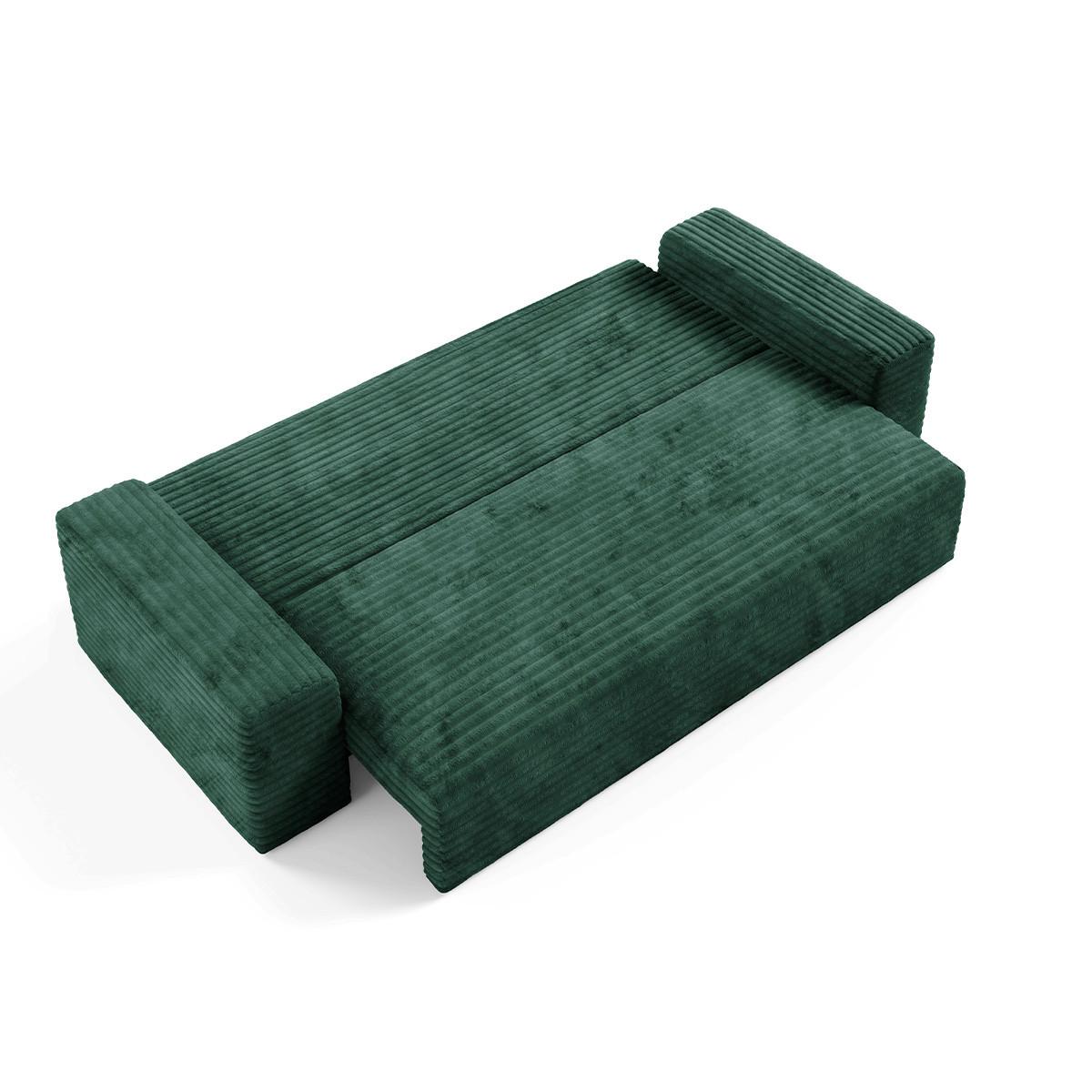 SOFA Fabio 3 Sitzplätze Grün - Grün, Holz (260/82/102cm) - Petits-meubles