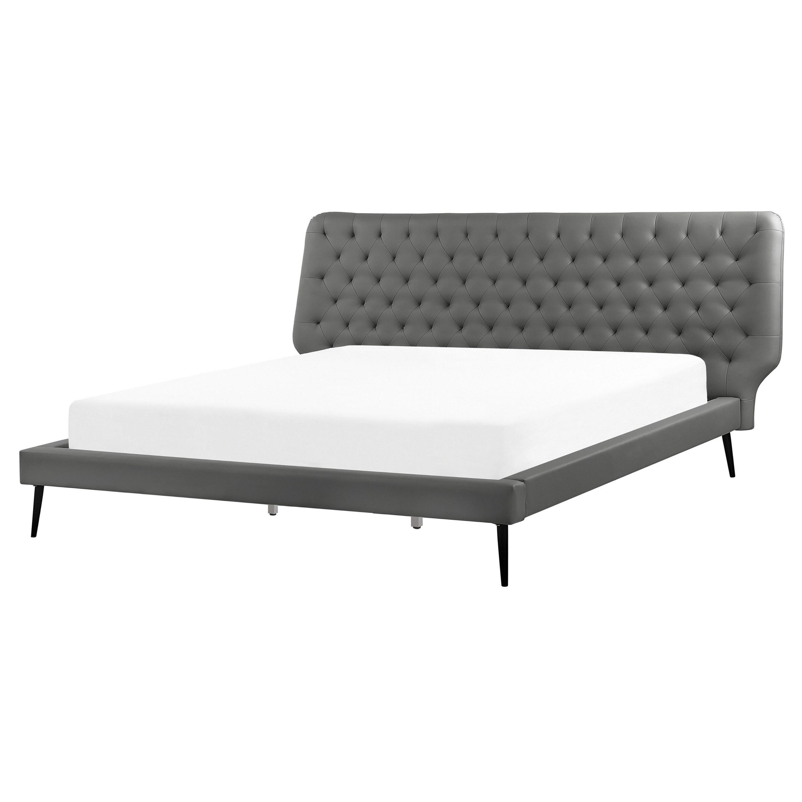 BETT 160/200cm Grau Essonne - Grau, Textil (160/200cm) - Beliani