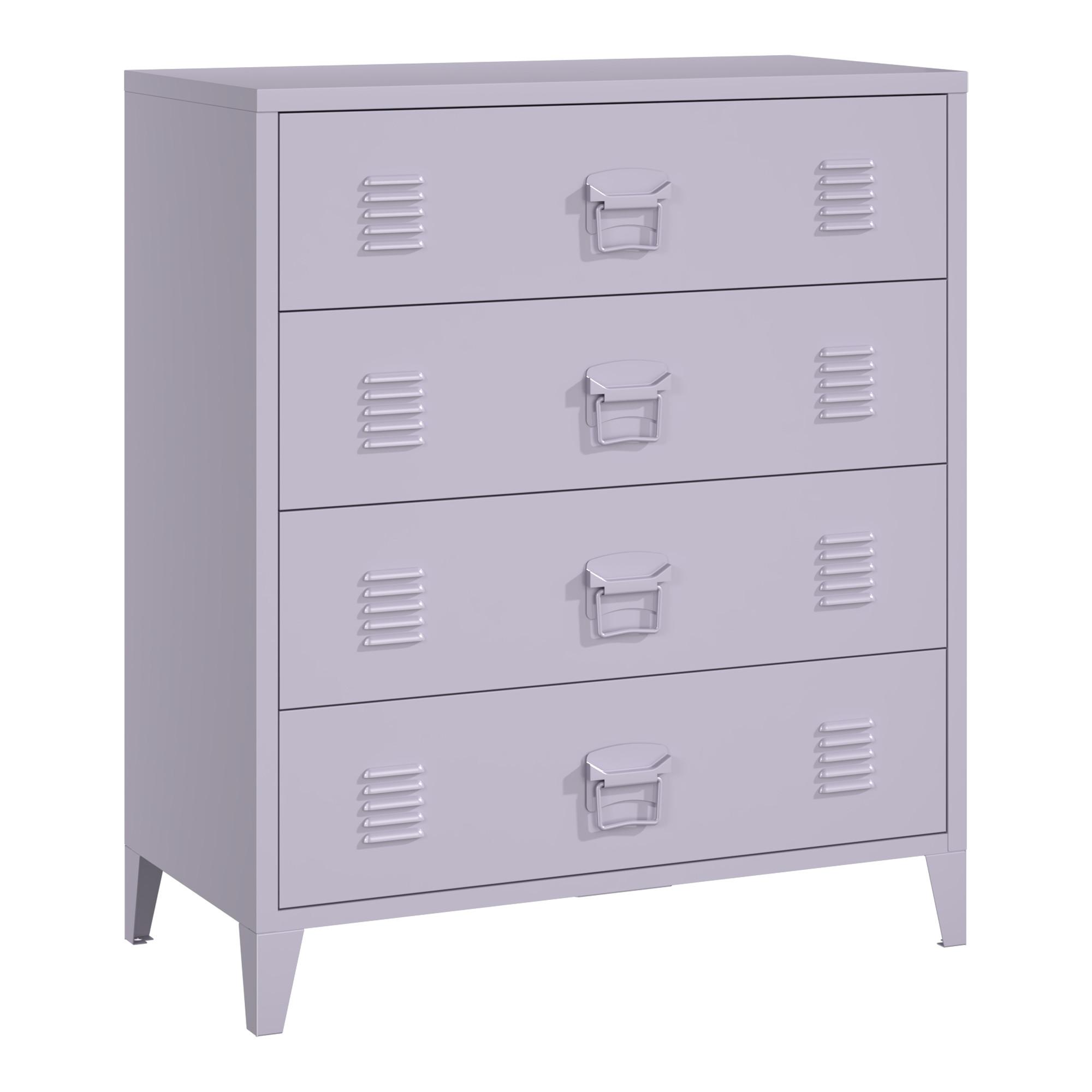 METALLSCHRANK Hämeenlinna - Lila, Metall (80/92/40cm) - [en.casa]