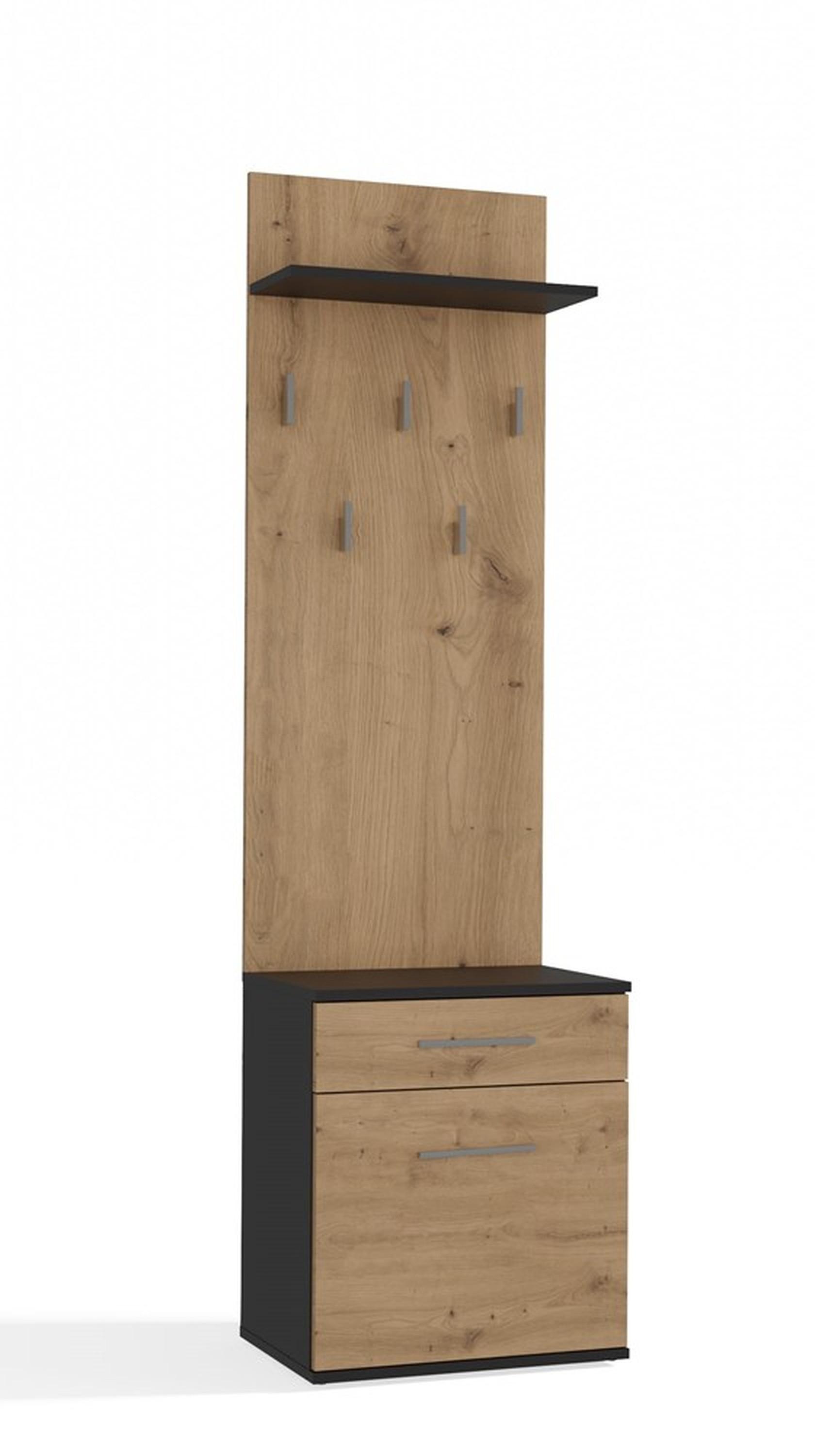 SCHUHSCHRANK Anthrazit, Artisan 50/180/35 - Anthrazit, Holzwerkstoff (50/180/35cm) - RAUMHIRSCH FURNITURE