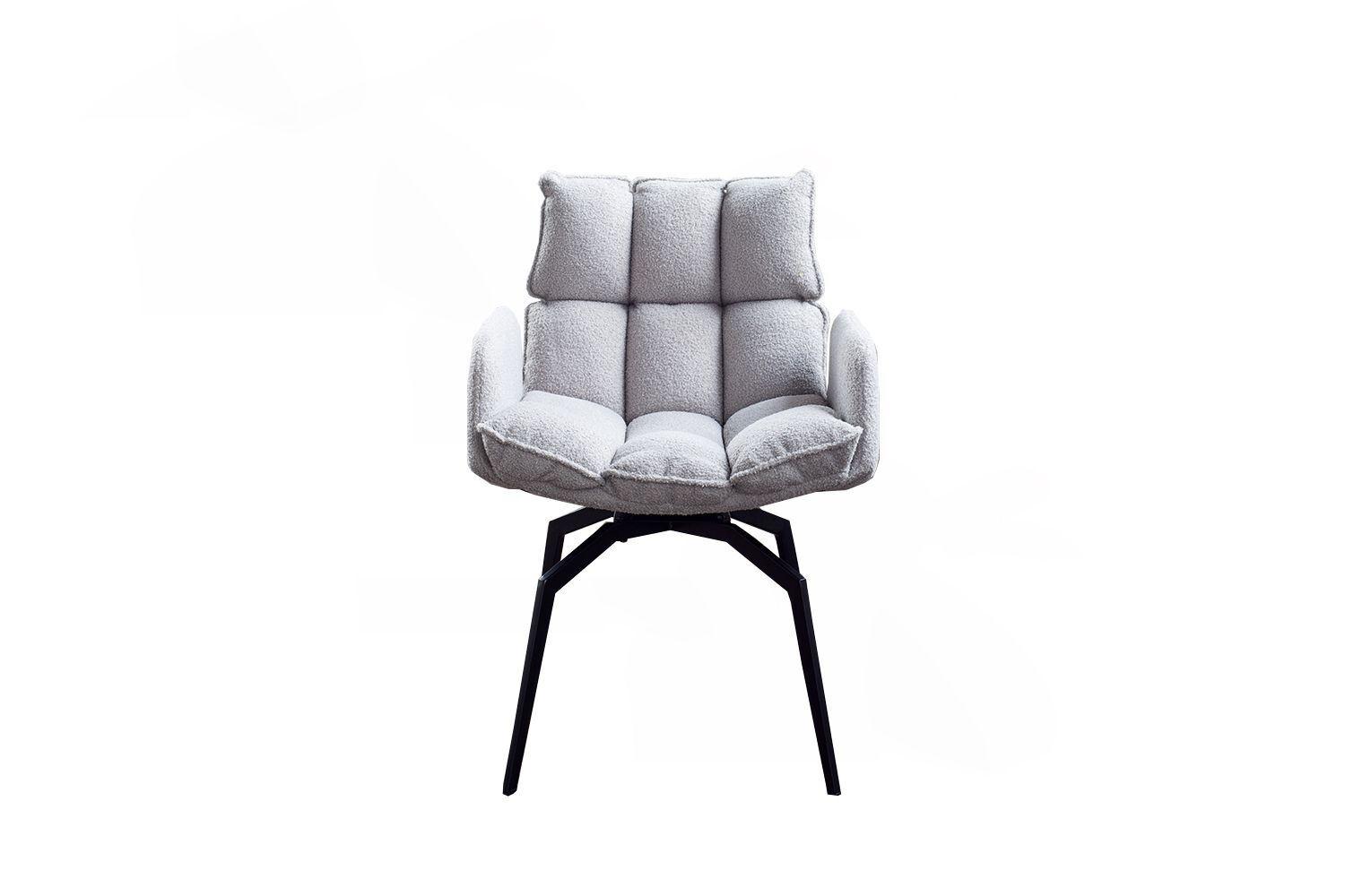 ESSZIMMERSTUHL BARO Grau Webstoff Drehbar (360°) (1er-Set) - Grau, Kunststoff/Textil (59/86/65cm) - KAWOLA