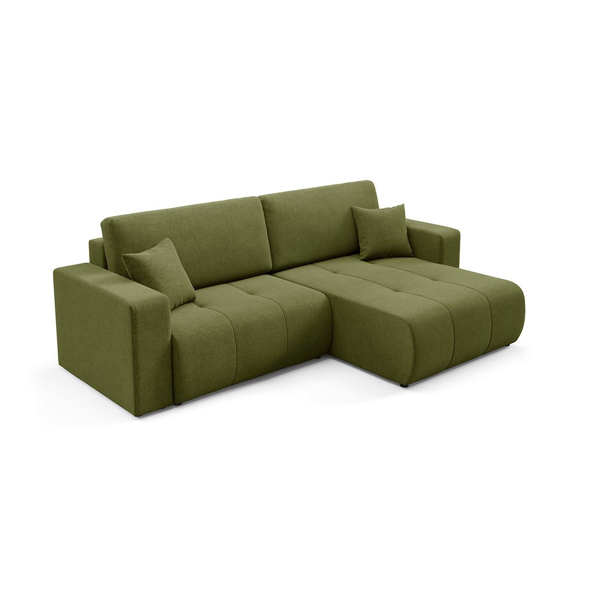 ECKSOFA Giulia 3 Sitzplätze Grün - Grün, Holz (244/149cm) - Petits-meubles