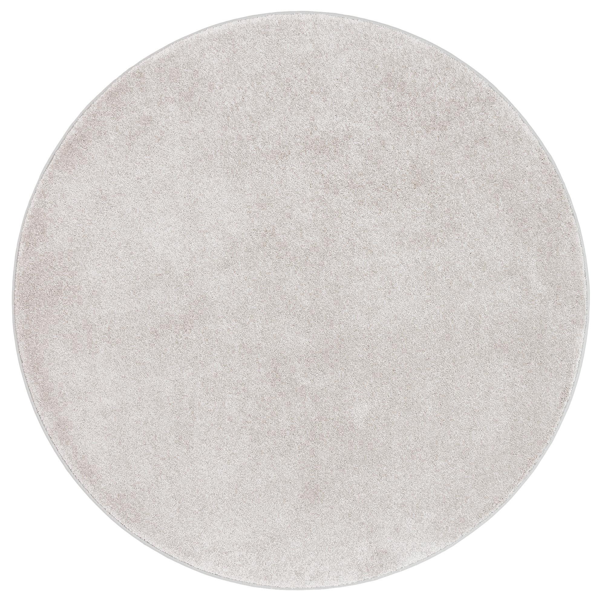 HOCHFLOR LUXUS VELOURS TEPPICH TOUCH RUND - Silberfarben, Textil (160/160cm) - Snapstyle