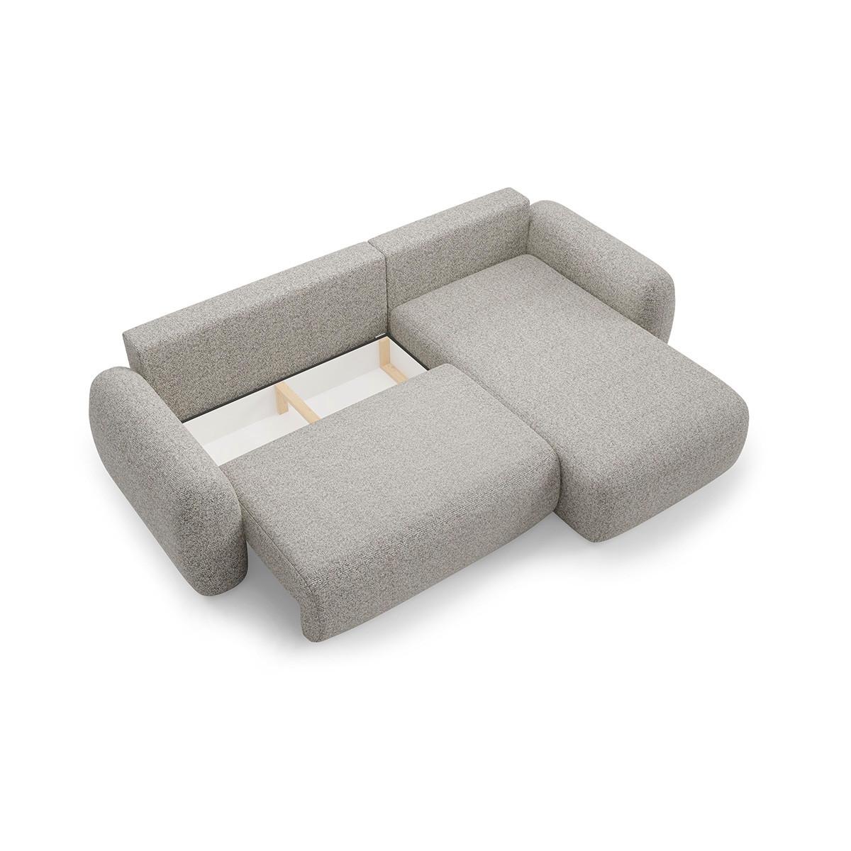 ECKSOFA Carmela 3 Sitzplätze Hellgrau - Grau, Holz (304/190cm) - Petits-meubles