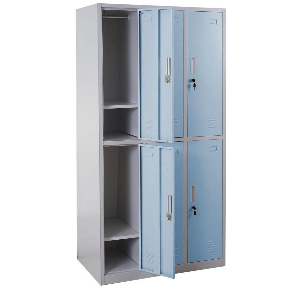 SCHLIESSFACH Blau - Blau, Metall (180/180/50cm) - MCW