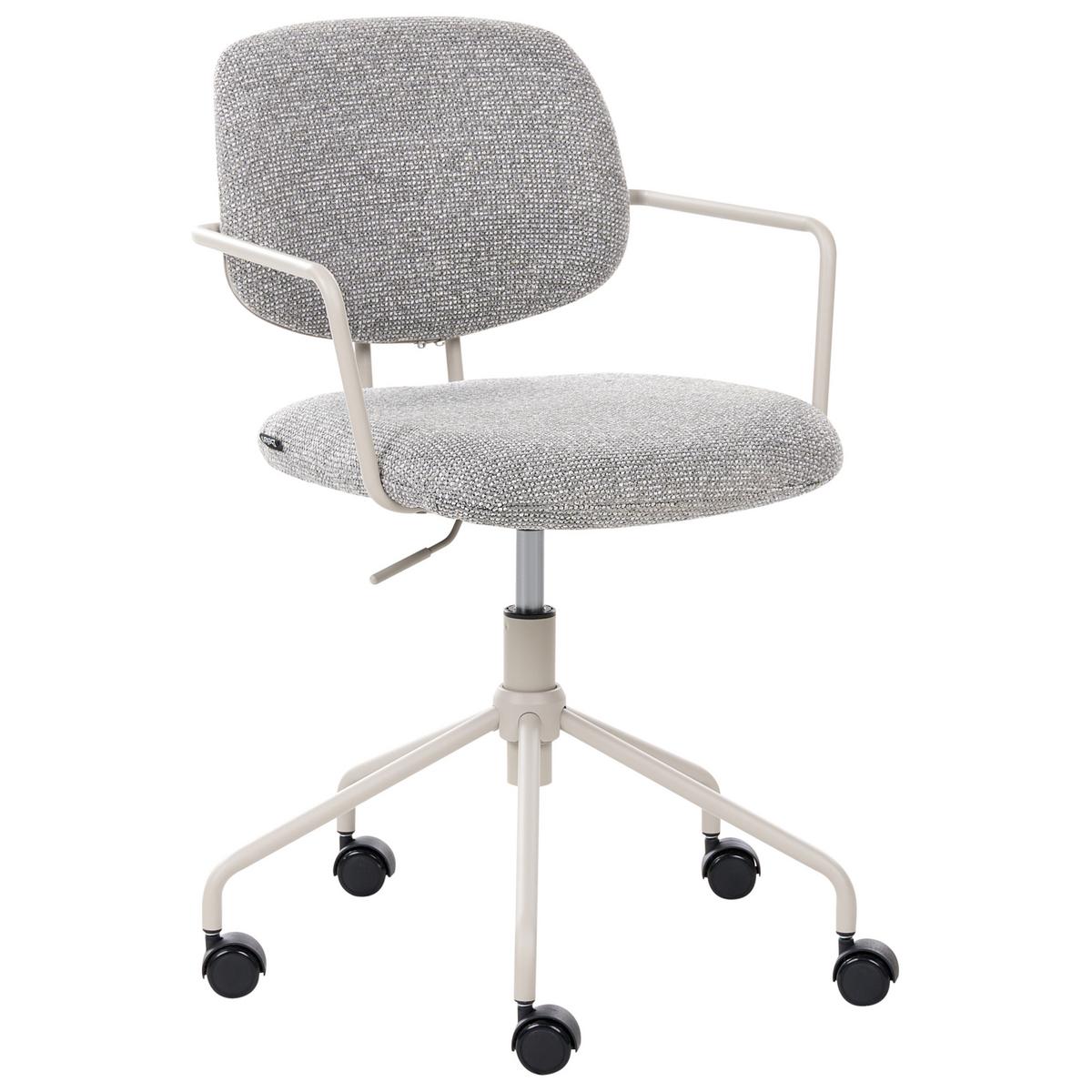 BÜROSTUHL Stoff Grau Ripley - Beige, Textil (60/82/60cm) - Beliani