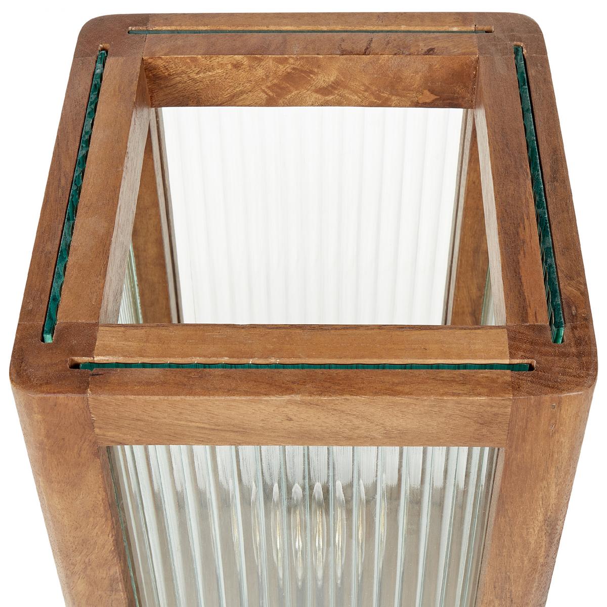 TISCHLAMPE Kolidam 25/25/50 cm - Hellbraun, Holz (25/25/50cm) - Beliani