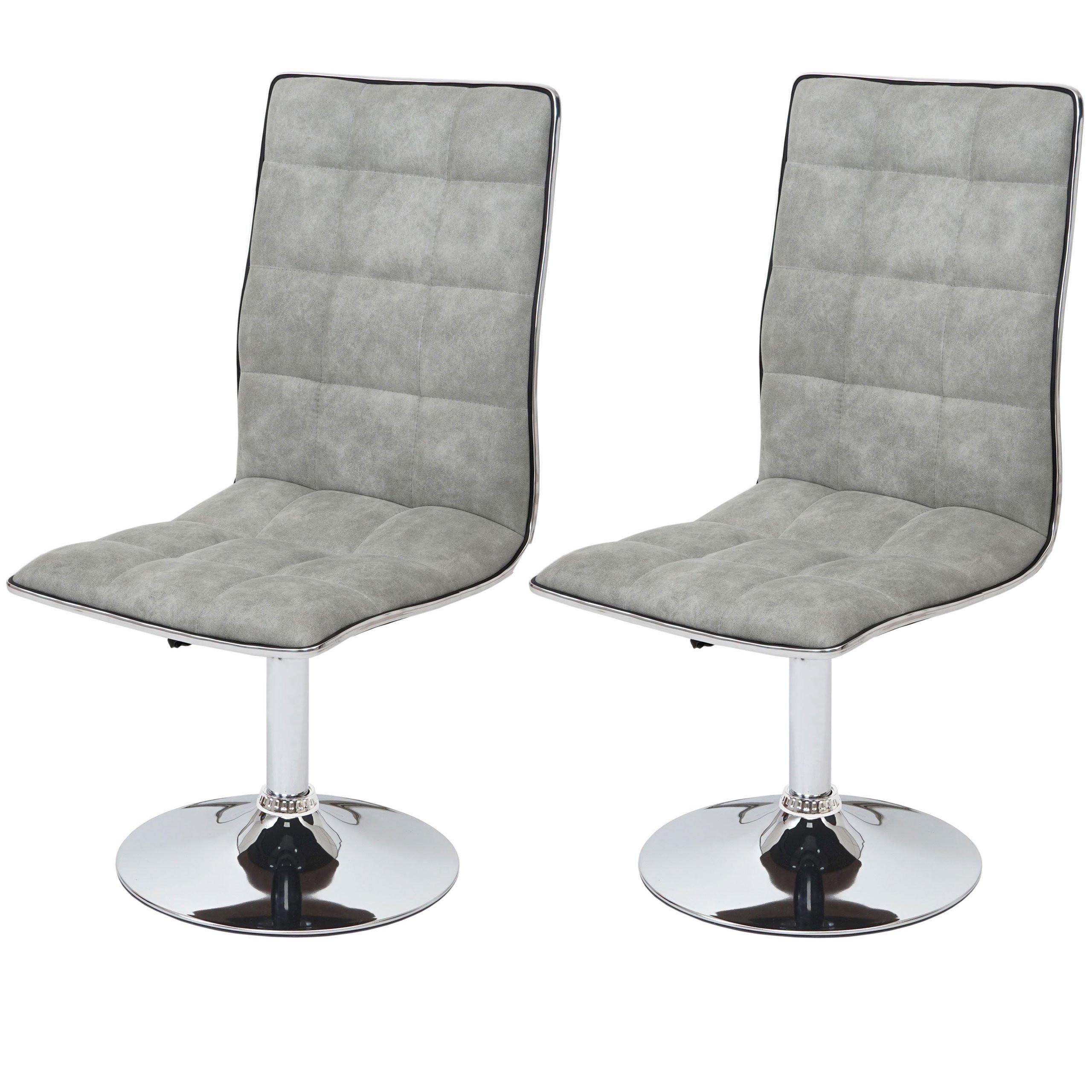 ESSZIMMERSTUHL Beton Dekor 2er-Set - Grau, Textil (43/103/54cm) - MCW