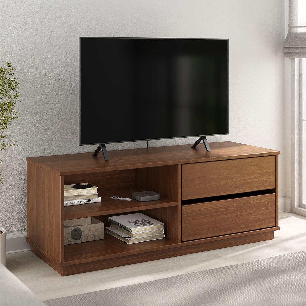 LOWBOARD MAITE - Kastanienfarben, Holz (110/42/40cm) - IDIMEX