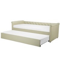 TAGESBETT 80/200cm Beige Libourne - Beige, Textil (80/200cm) - Beliani