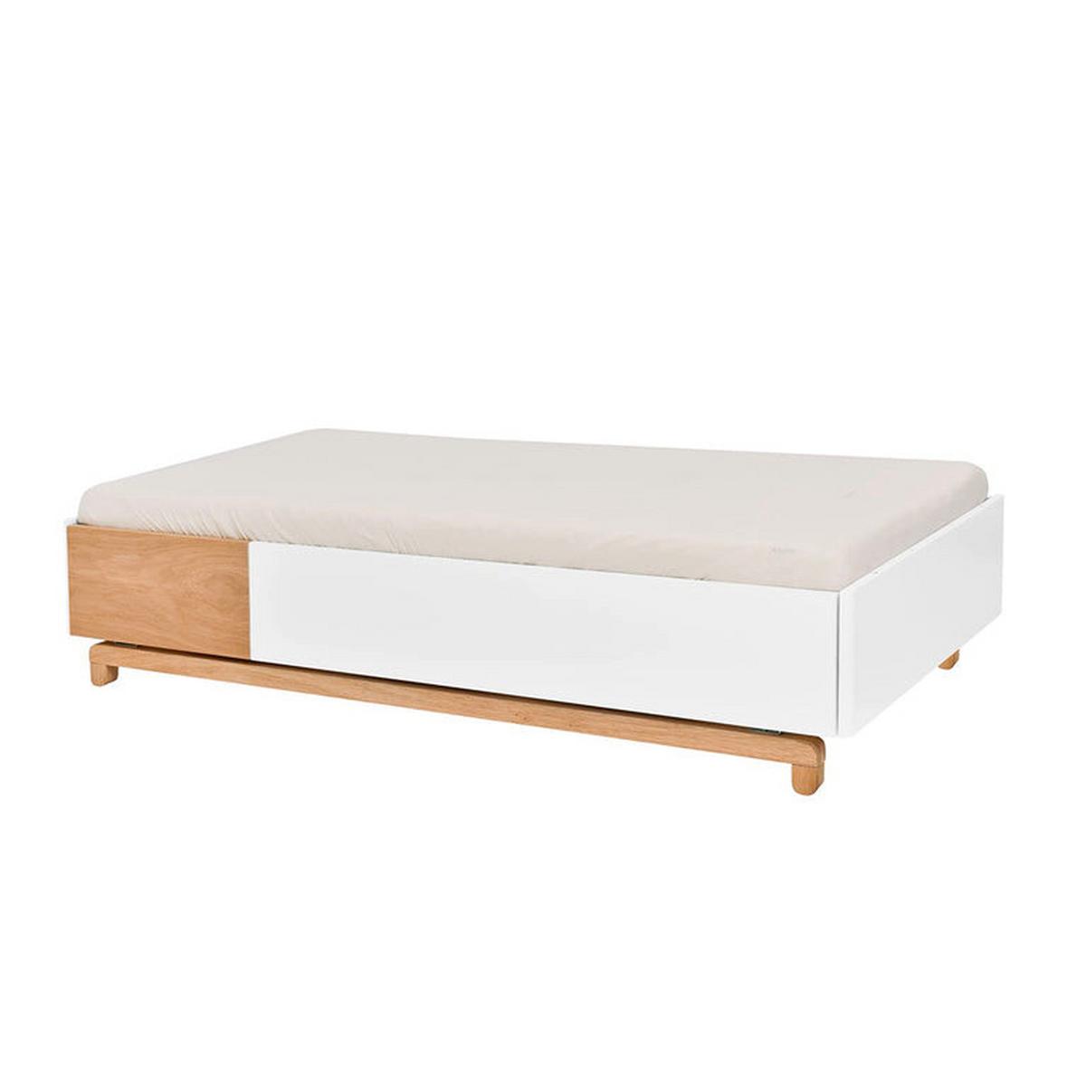 GITTERBETT 70/140 Weiß und Holz - Weiß, Holzwerkstoff (70/140cm) - Petits-meubles