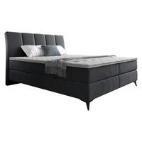 BOXBETT Forever - H3 - Schwarz/Grau, Holz/Textil (160/200cm) - MIRJAN24