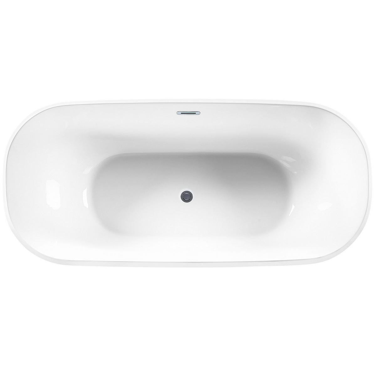 BADEWANNE FREISTEHEND 77x170x61 cm rot Tesoro - Rot, Kunststoff (77/61/170cm) - Beliani