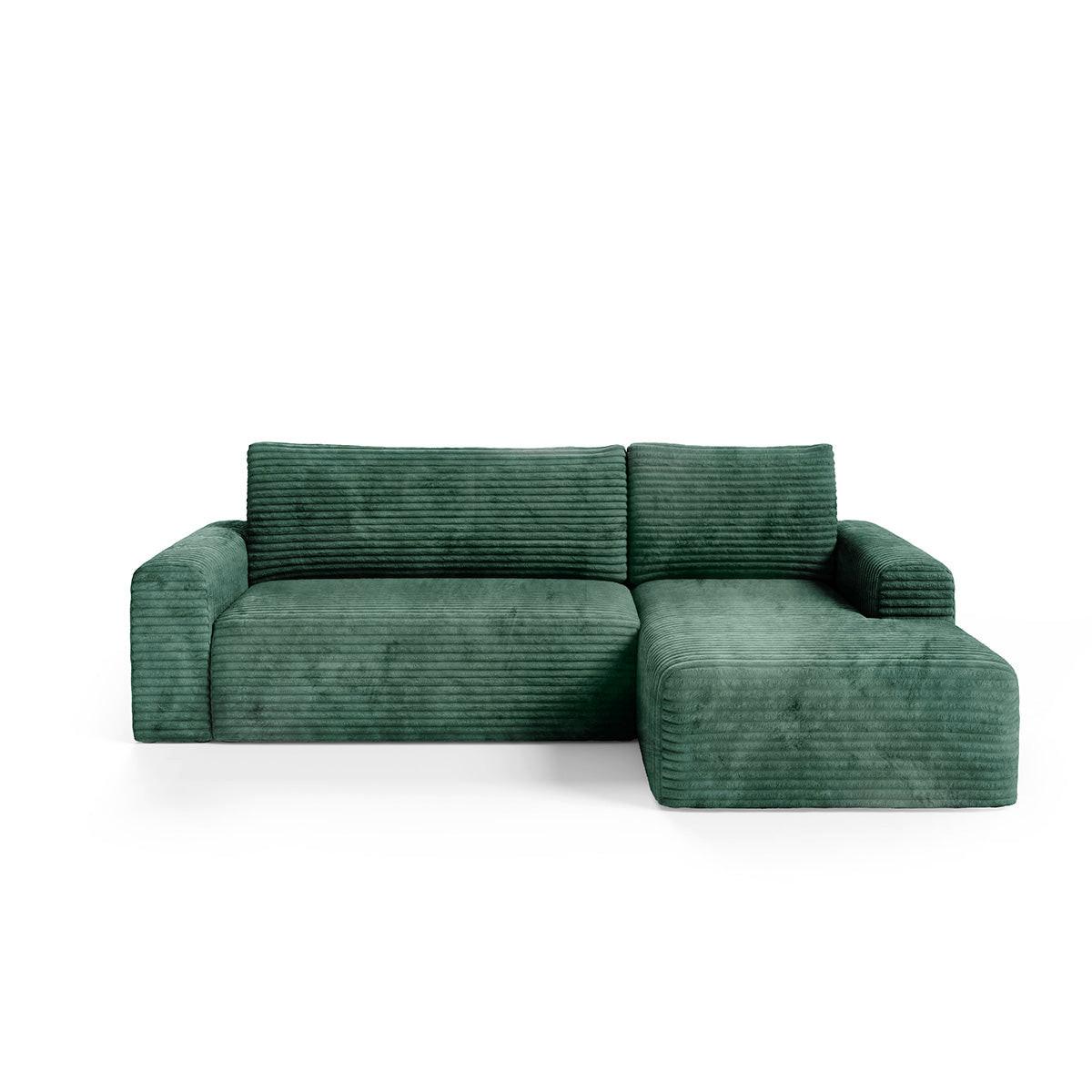 ECKSOFA Romeo 3 Sitzplätze Tannengrün - Grün, Holz (268/163cm) - Petits-meubles