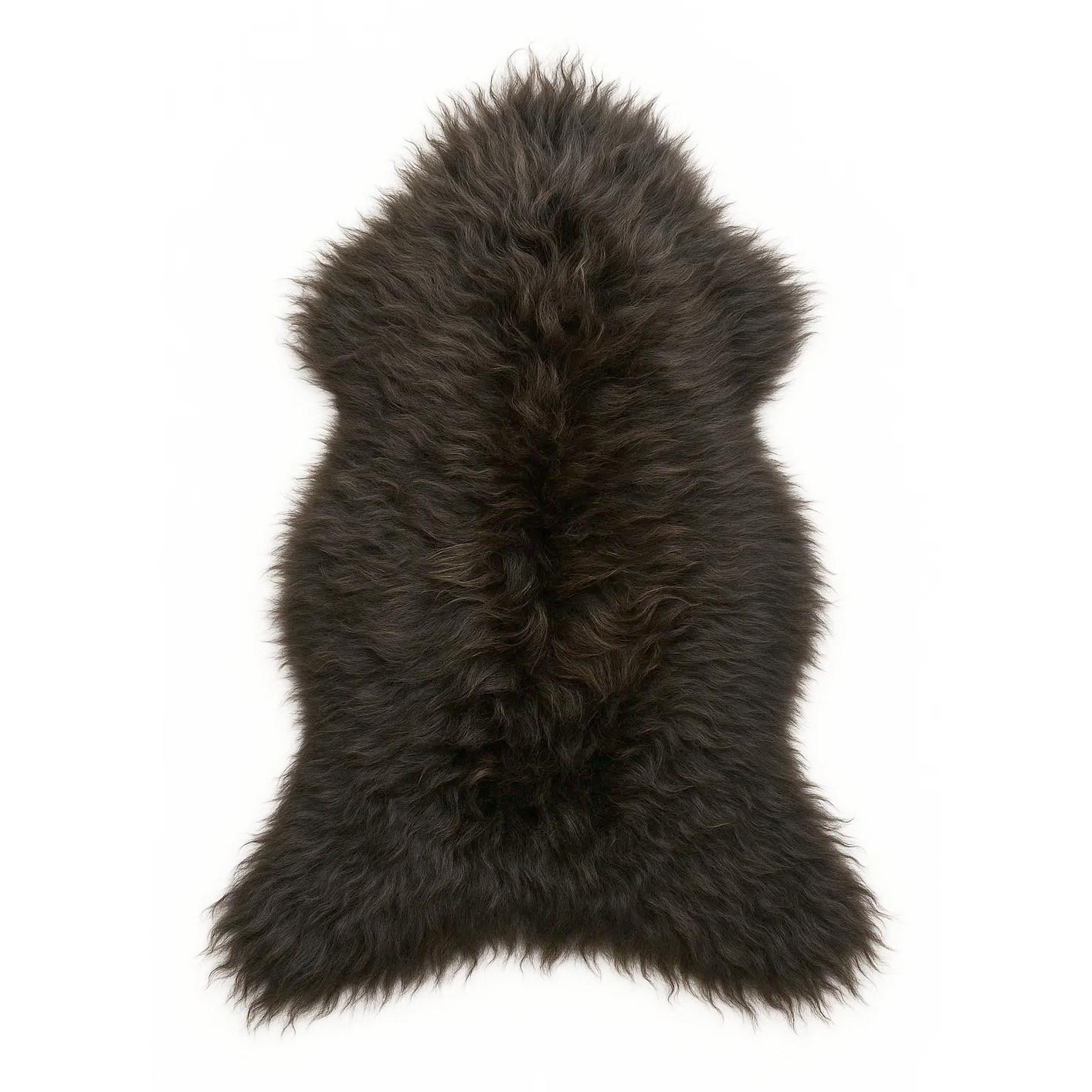 SCHAFFELL Island Langhaar – Dunkelbraun ca. 110 cm - Dunkelbraun, Fell (60/110cm)