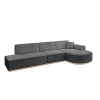 ECKSOFA Ottomane Rechts ARRIO-L2 - 328x171x83 cm Dunkelgrau - Dunkelgrau, Holzwerkstoff/Textil (328/171cm) - ALTDECOR