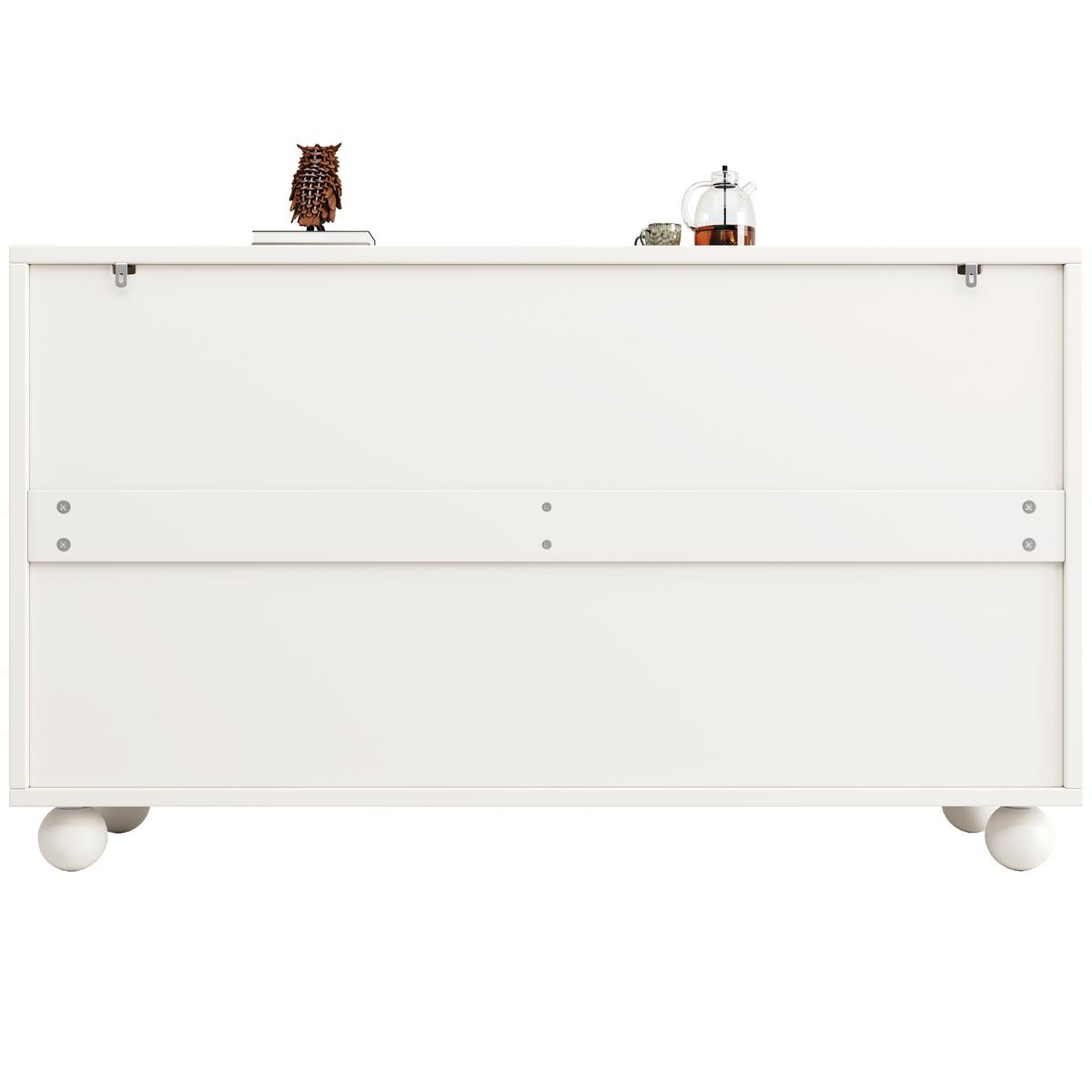 SIDEBOARD 120 cm Weiß mit 2 Türen & verstellbarem Regal im modernen Design - Weiß, Holzwerkstoff (120/71/35cm) - Urban Meuble