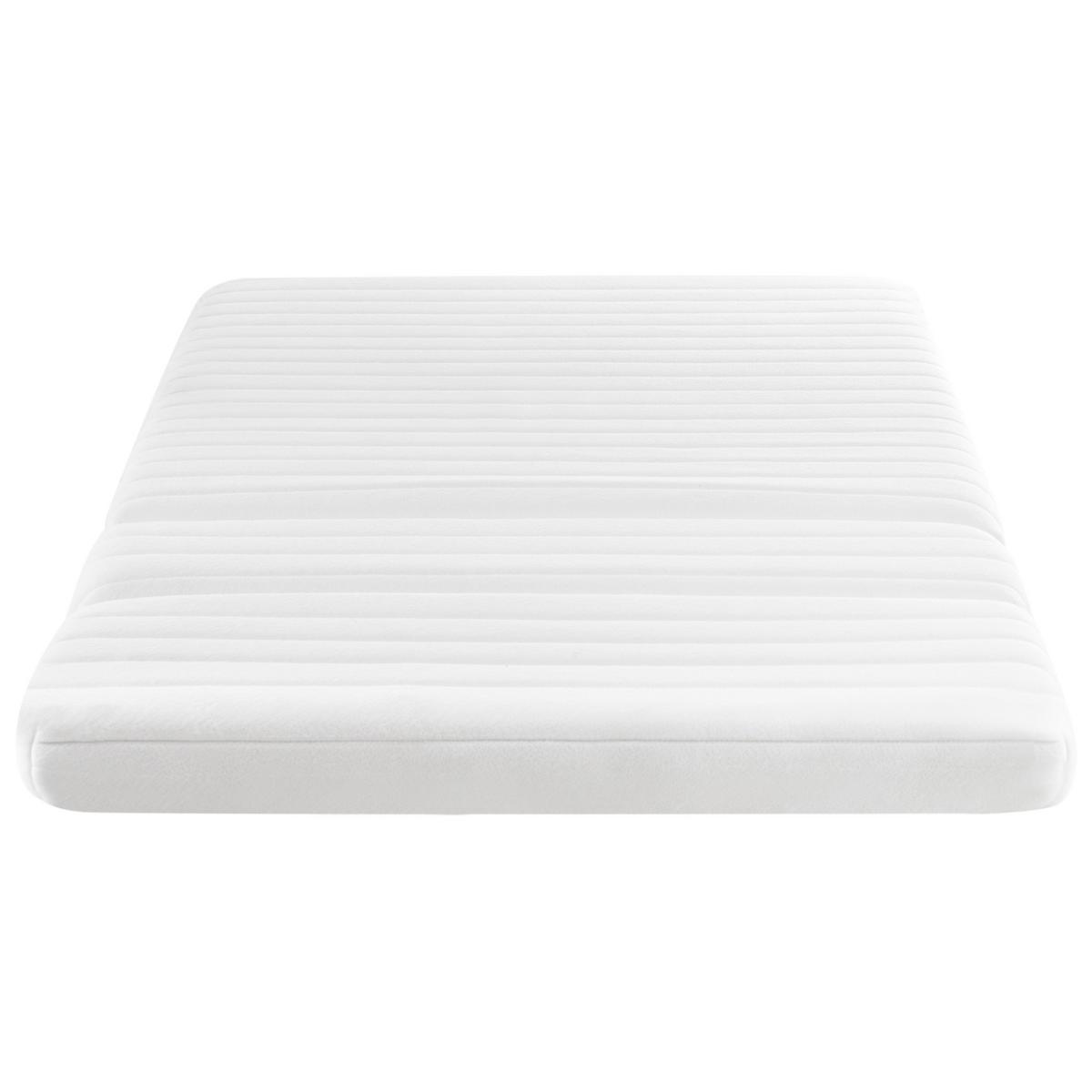 SCHAUMSTOFFMATRATZE für mitwachsendes Bett H2/3 Mittel 90/130/160/200 cm Clever - Weiß, Textil (90/130cm) - Beliani