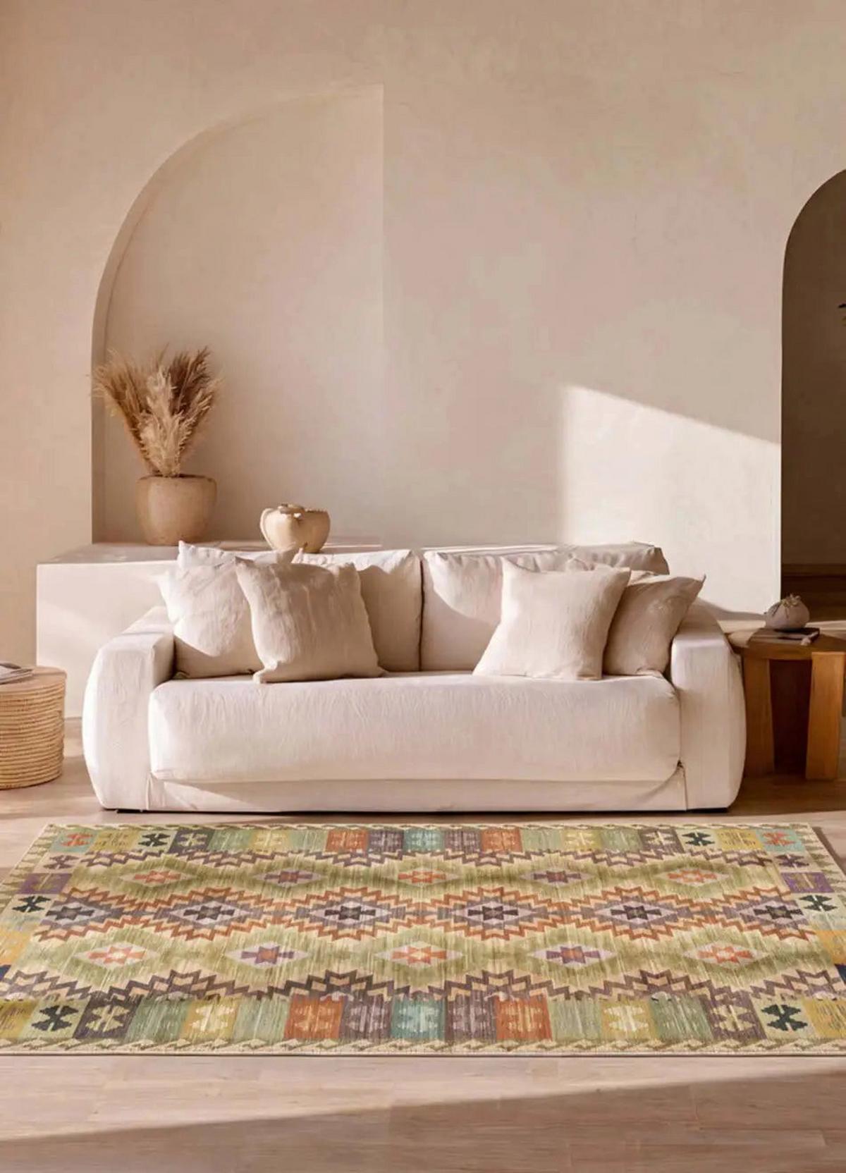 FLACHGEWEBETEPPICH Mehrfarbig Serak 120/170 cm - Multicolor, Textil (120/170cm) - Atticgo
