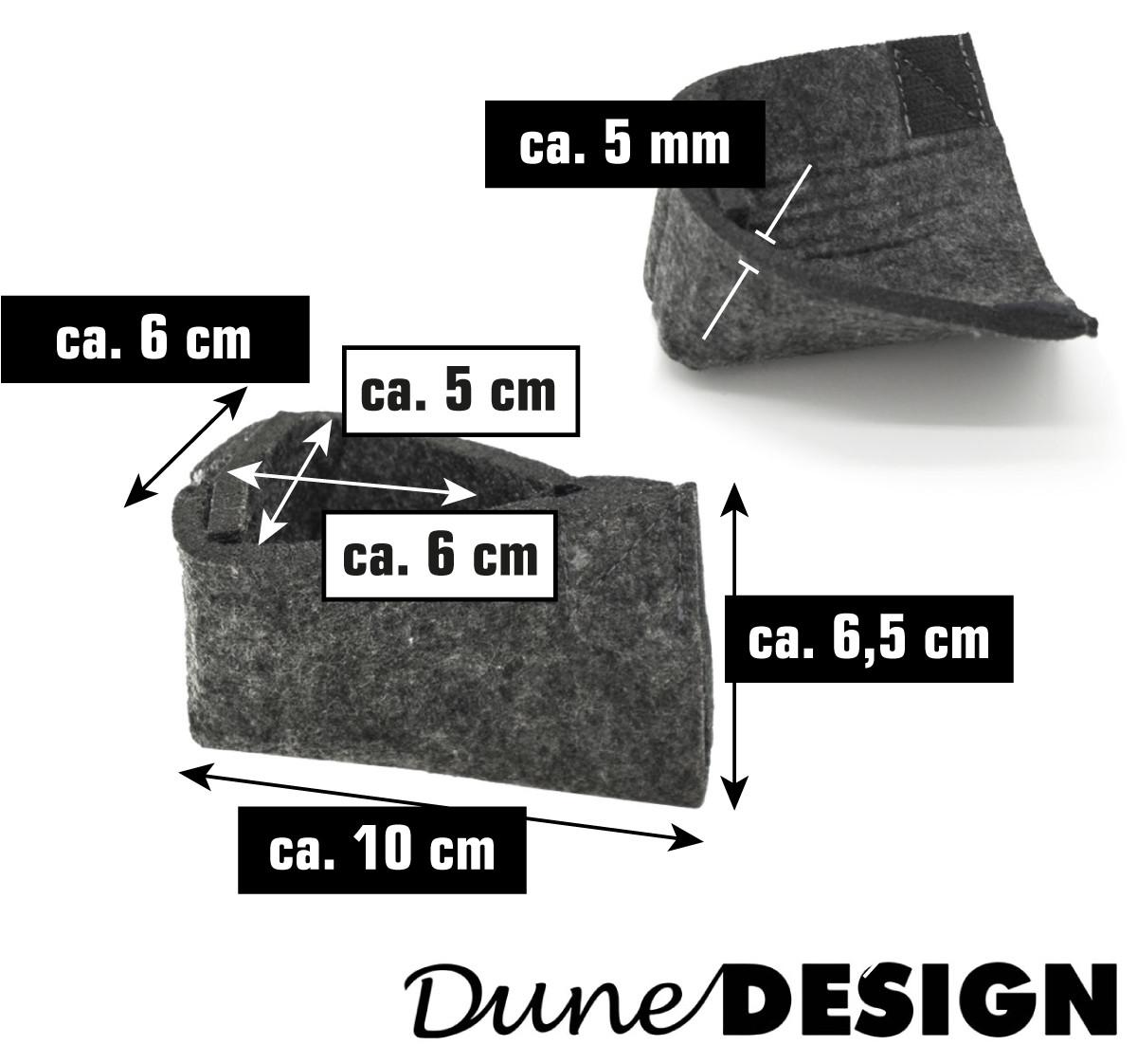 BIERBANKAUFLAGE Filz, 2er Set mit 12 Bodenschonern, Grau, 180/28 cm - Grau, Kunststoff (28/1/180cm) - Dunedesign