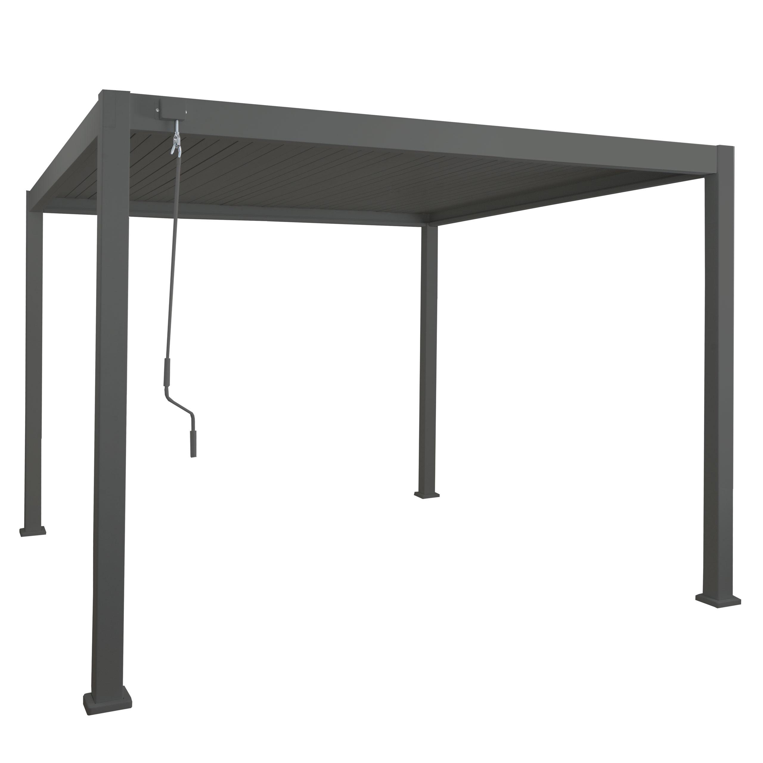 PERGOLA Anthrazit - Anthrazit, Metall (308/230/308cm) - MCW