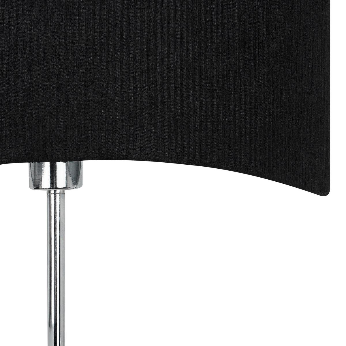 STEHLAMPE Silber/Schwarz Calvillo - Silberfarben/Schwarz, Metall (43/43/153cm) - Beliani
