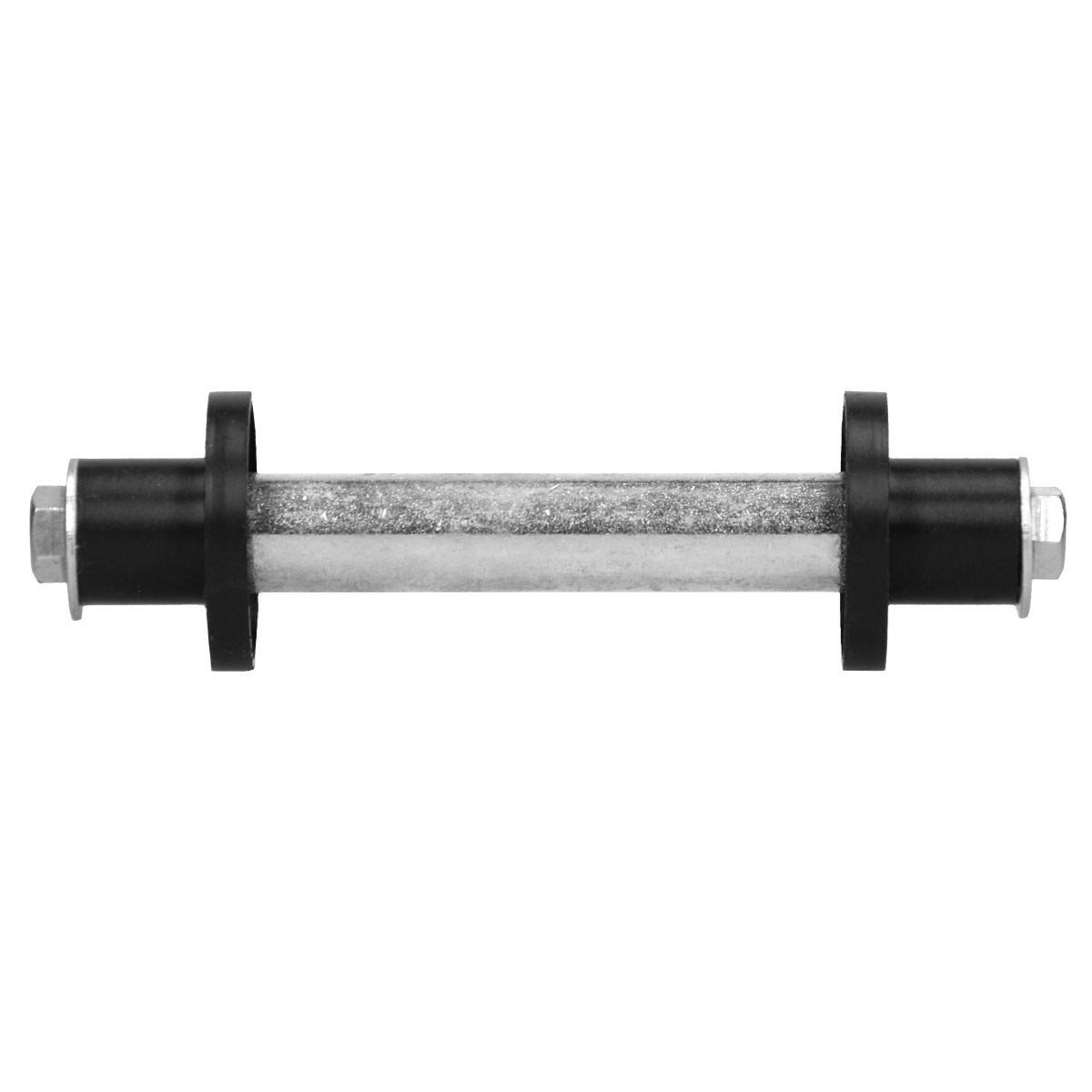 4X SCHUBKARRENRAD mit Achse - Schwarz, Metall (8/35/35cm) - ECD-Germany