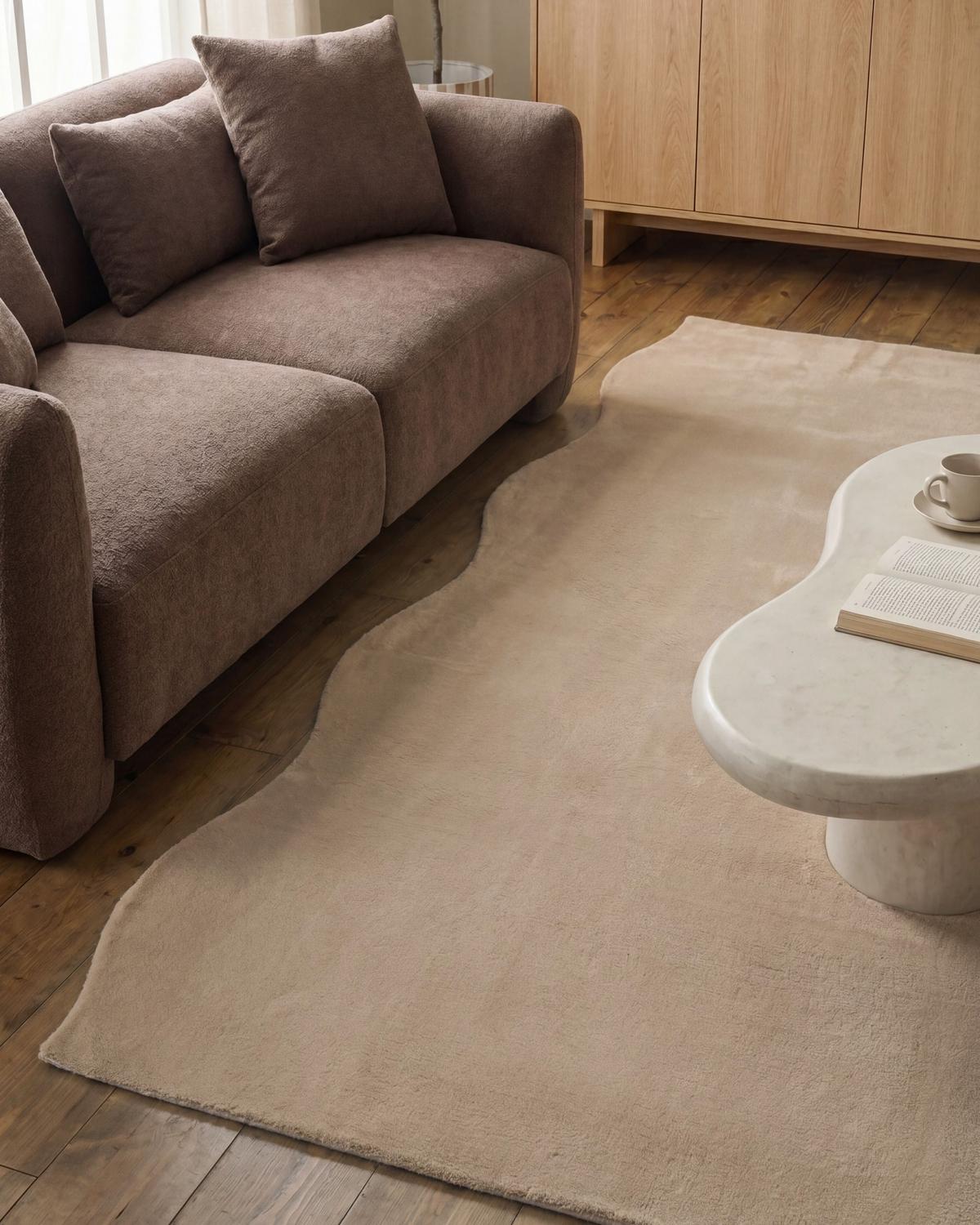 TEPPICH Beige 160/230 cm Dawa - Beige, Kunststoff (160/230cm) - Beliani