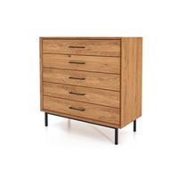 KOMMODE HOCH LEON Wildeiche - Wildeiche, Holz (97/95/45cm) - byoak