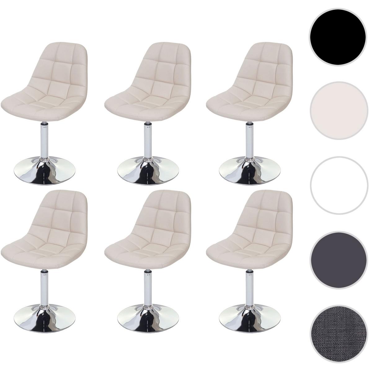 ESSZIMMERSTUHL Grau 6er-Set - Creme/Grau, Textil (47/84/50cm) - MCW