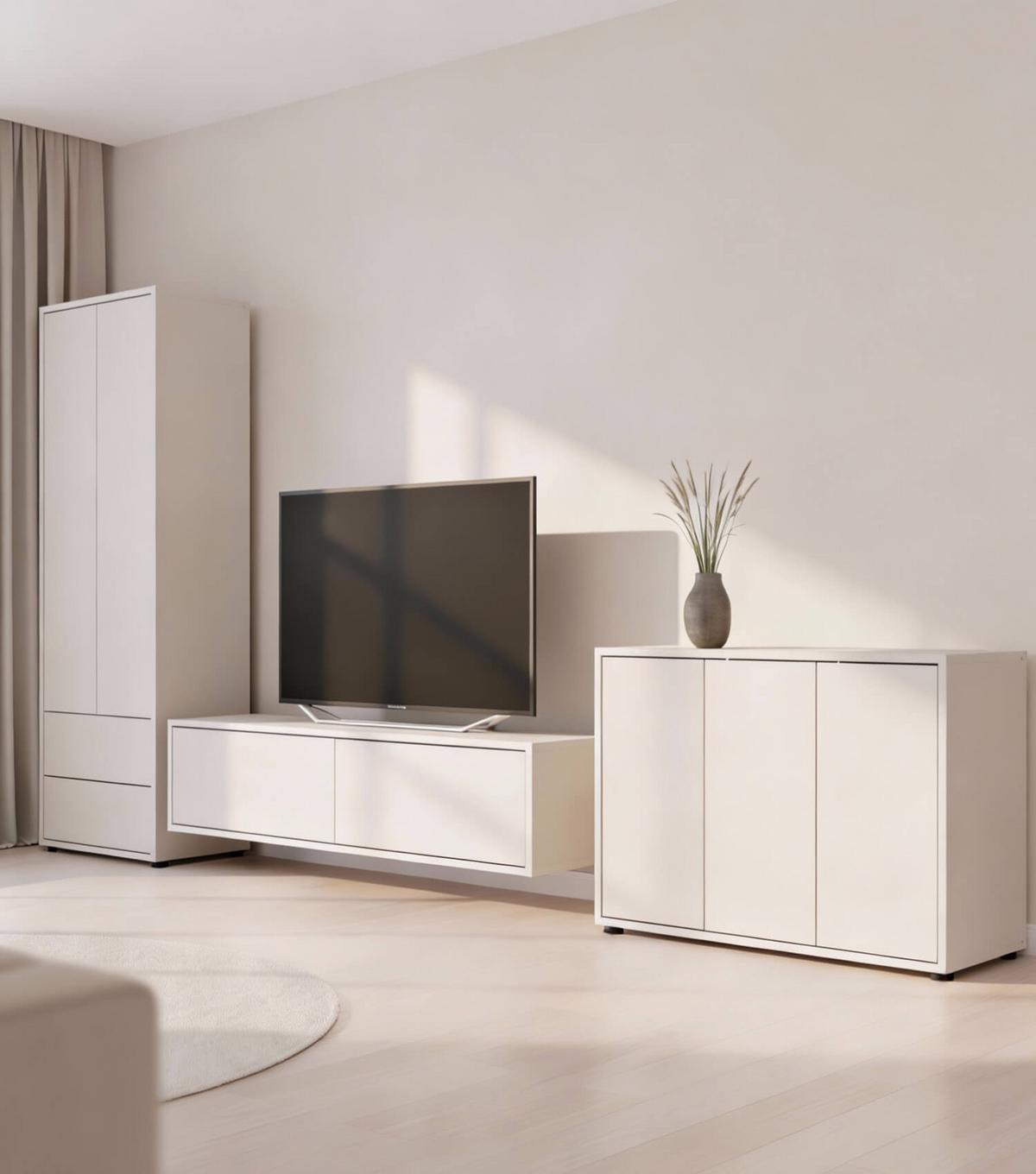 SIDEBOARD Die Horizontale - Beige, Holzwerkstoff (103/73/36cm) - Mokebo