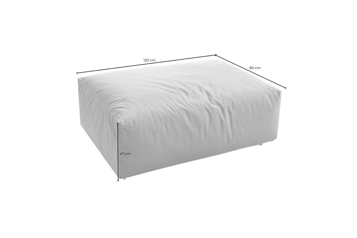 HOCKER MIA Grün Velvet - Schwarz/Grün, Kunststoff/Textil (117/47/84cm) - KAWOLA
