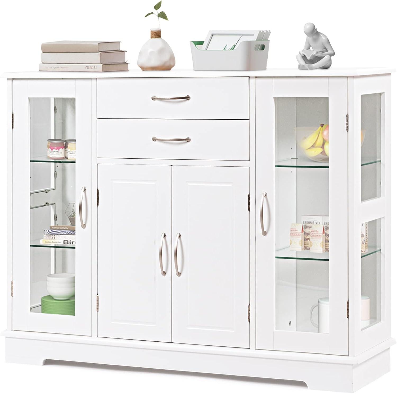 KÜCHENSCHRANK Weiß - Weiß, Holz (107/82/30cm) - COSTWAY