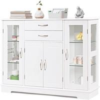 KÜCHENSCHRANK Weiß - Weiß, Holz (107/82/30cm) - COSTWAY