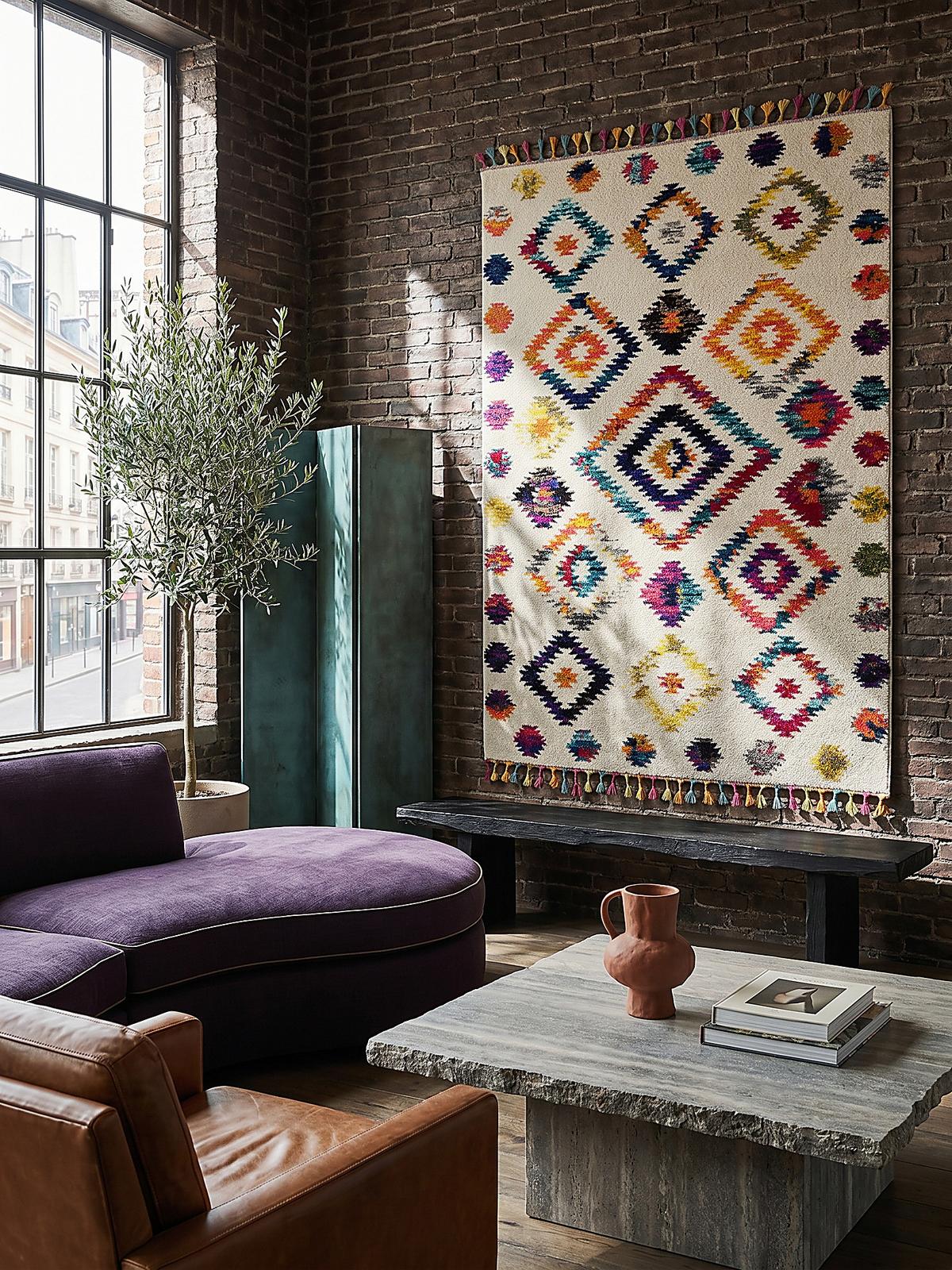TEPPICH ARUN, geometrisch-abstrakt, Bunt, 120 x 170 cm - Multicolor, Textil (170/120cm) - KADIMA DESIGN