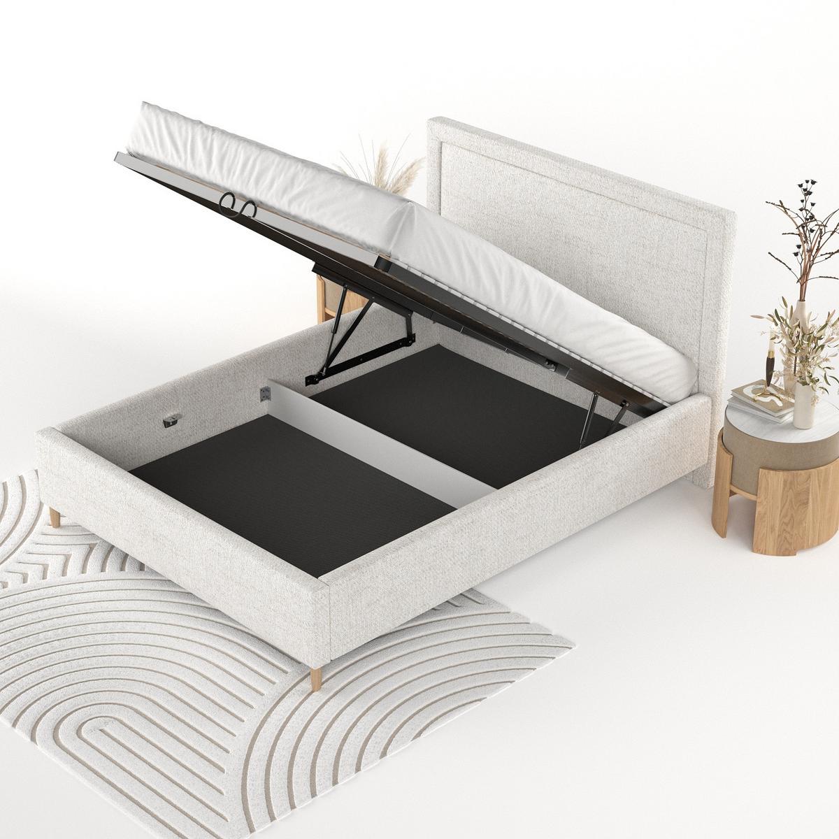 POLSTERBETT Vega 120/200 cm Creme im Neve Stoff - Creme/Naturfarben, Holz/Holzwerkstoff (120/200cm) - AltaBeds