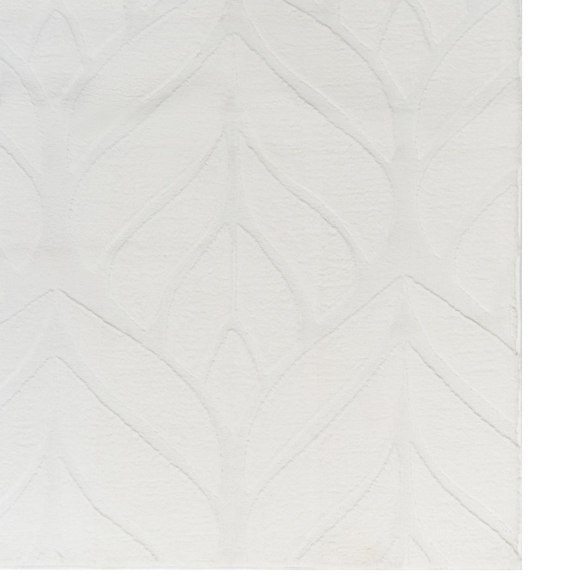 KUNSTFELLTEPPICH Cremeweiß 160/230 cm Mitchell - Creme/Weiß, Kunststoff (160/230cm) - Beliani