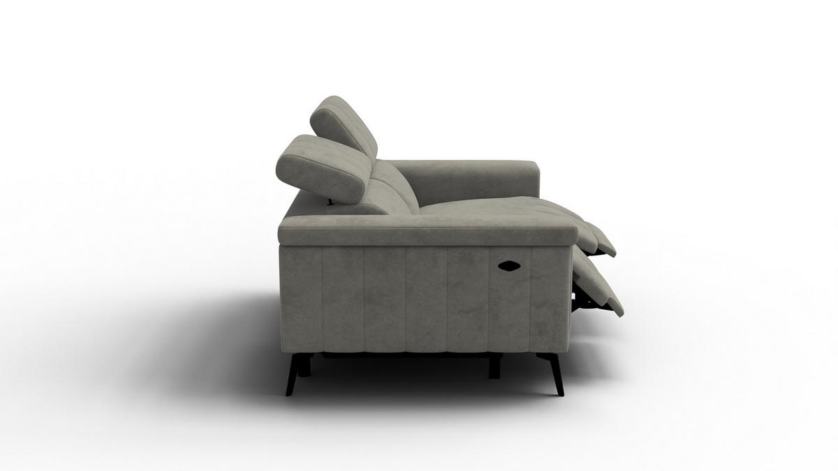 RELAXSOFA NORDEL 2-Sitzer, taupe - Taupe/Schwarz, Holz/Textil (150/80/105cm) - Wozimo