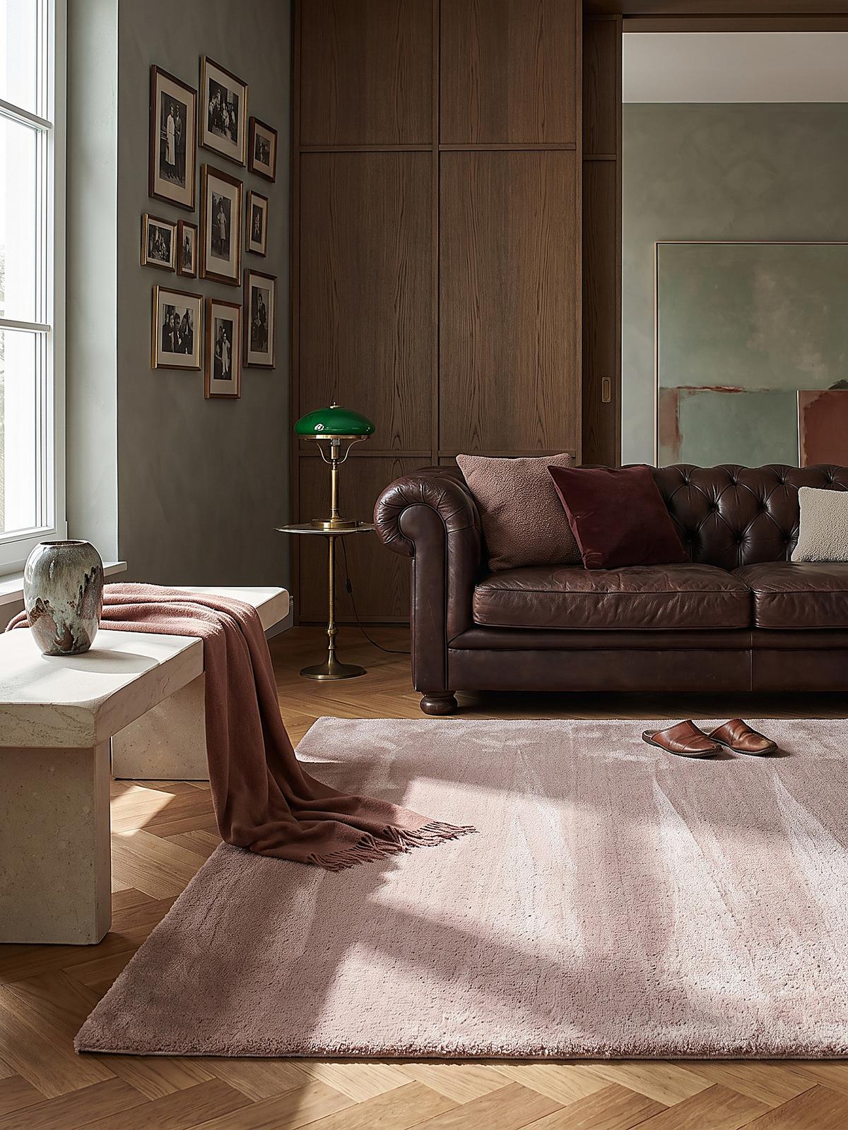KURZFLORTEPPICH Antirutsch Uni RUTOR Polyester Rosa 160 x 220 cm - Rosa, Textil (160/220cm) - KADIMA DESIGN