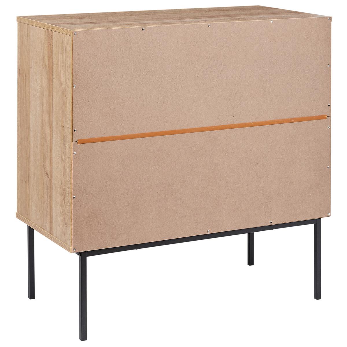 KOMMODE mit 3 Schubladen Hellbraun Pasco - Braun, Holzwerkstoff (80/80/40cm) - Beliani