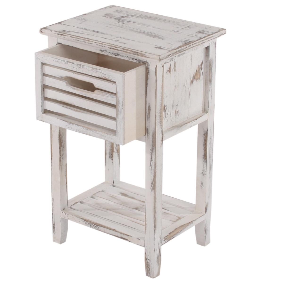 KOMMODE SCHUBLADE SHABBY-LOOK Cremeweiß - Weiß, Holz (38/61/30cm) - MCW