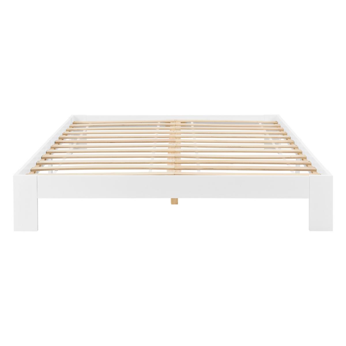 HOLZBETT Raisio - Weiß, Holz (180/200cm) - [en.casa]