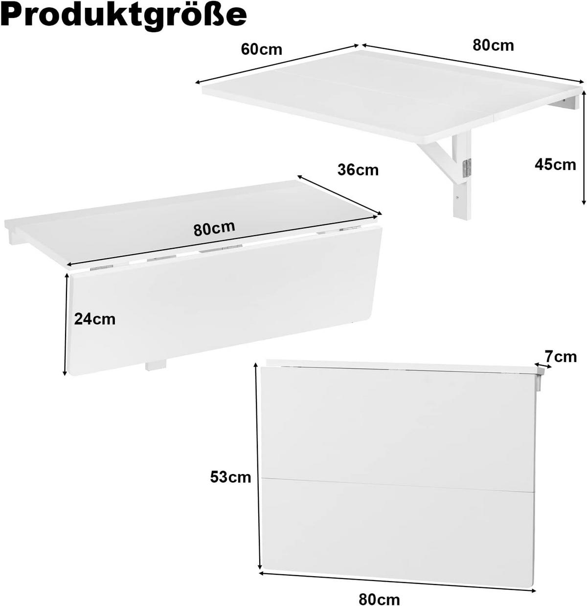 COMPUTERTISCH Weiß - Weiß, Holzwerkstoff (60/80/45cm) - COSTWAY