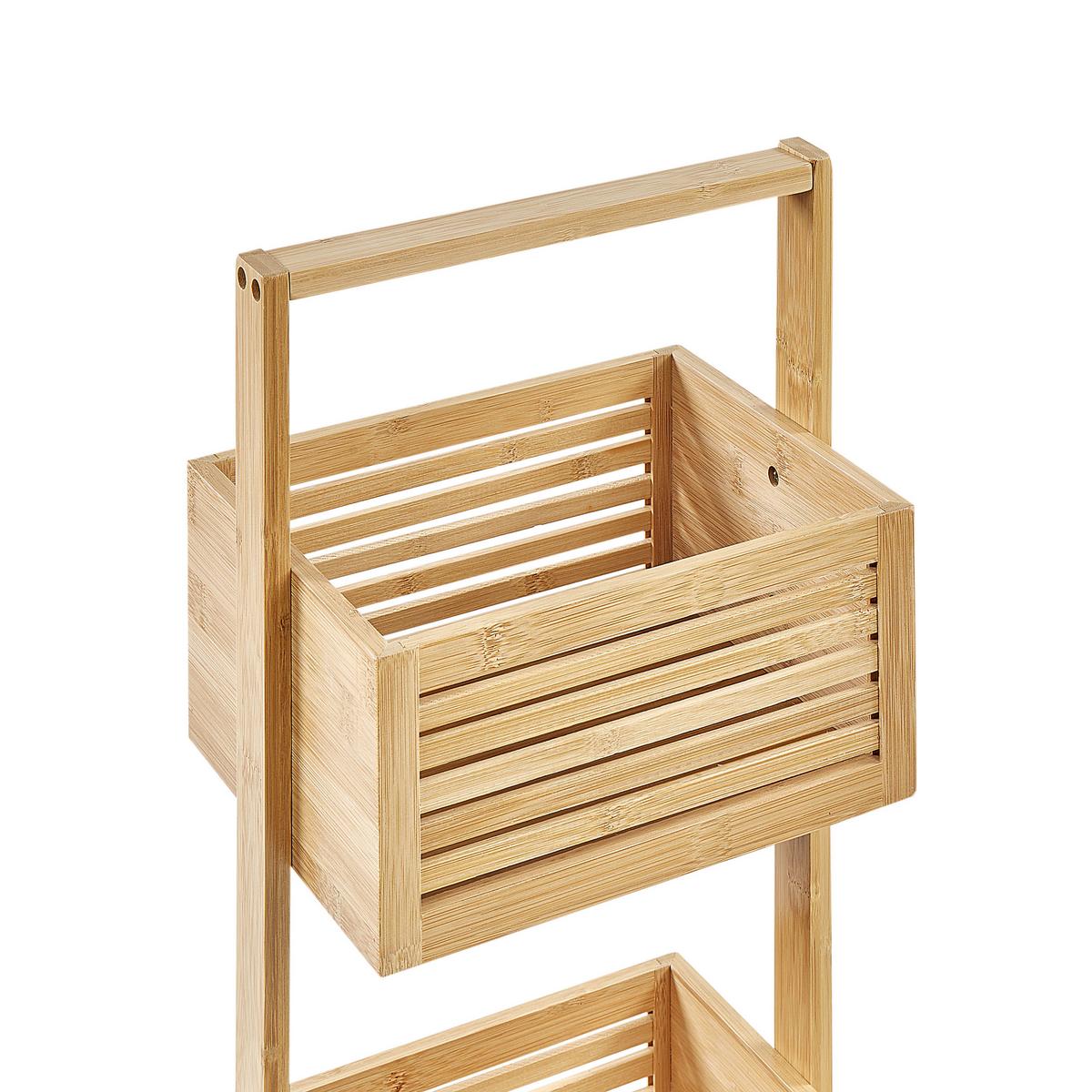 REGAL Bambusholz Hellbraun Waverly - Hellbraun, Holz (27/80/20cm) - Beliani