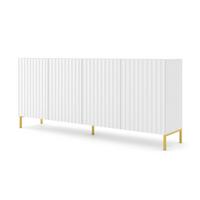 KOMMODE Weiß, Gold 200/87/42 - Weiß, Holzwerkstoff (200/87/42cm) - RAUMHIRSCH FURNITURE