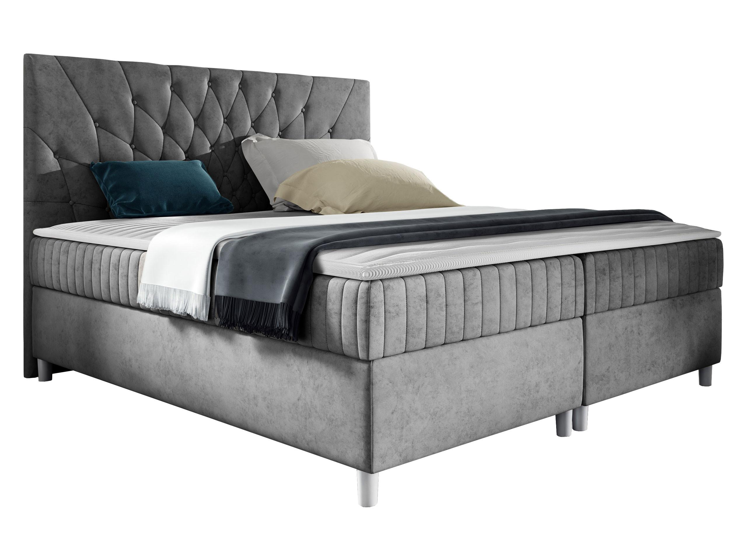 BOXBETT Prowansja - H3 - Grau, Holz (160/200cm) - MIRJAN24