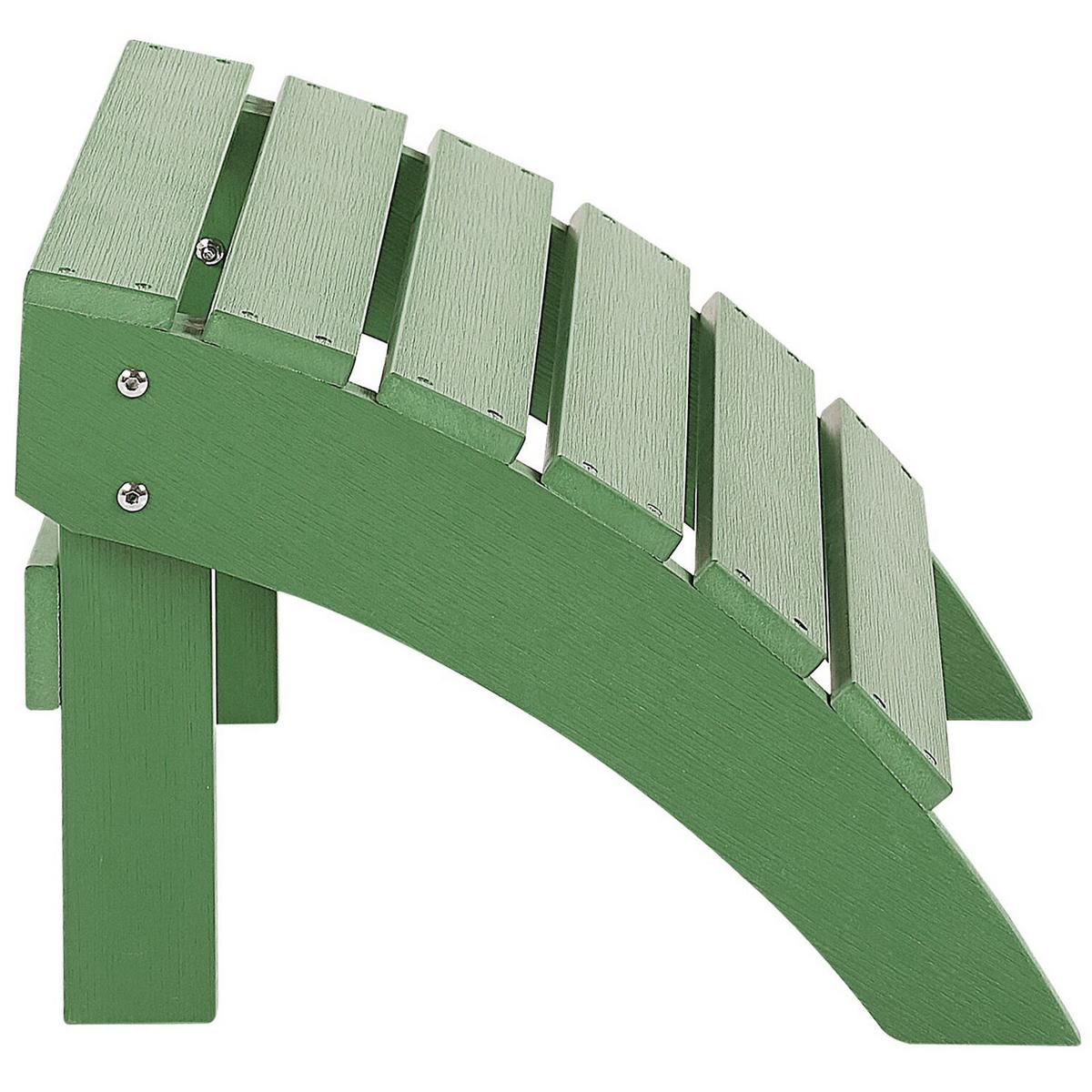 FUSSHOCKER Kunstholz grün Adirondack - Grün, Kunststoff (50/34/43cm) - Beliani