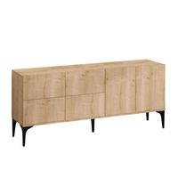 SIDEBOARD 6 Türen Eiche Saphir Dekor Laika 40/80/180 cm - Eschefarben, Holzwerkstoff (10/80/40cm) - Calicosy