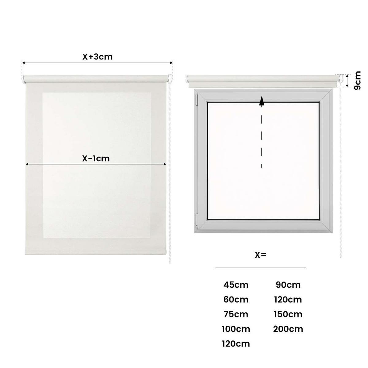 SCREEN-ROLLO Weiß, 80 cm x 180 cm - Weiß, Kunststoff (80/180cm) - STORESDECO